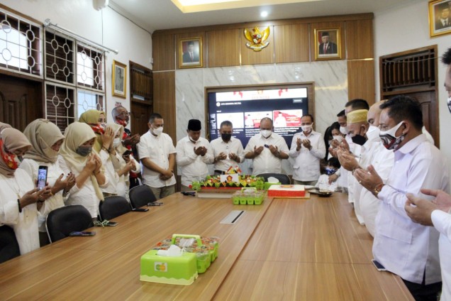 Syukuran Satu Tahun Kepemimpinaan Andi Ady Aksar di Kantor DPD gerindra Sultra