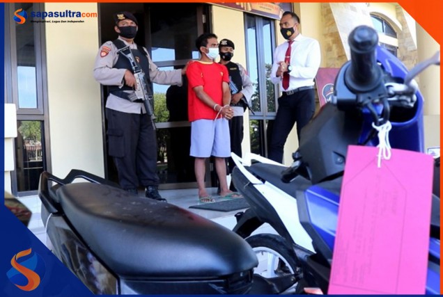"Dari tangan pelaku polisi menyita tiga unit sepeda motor diduga hasil curian