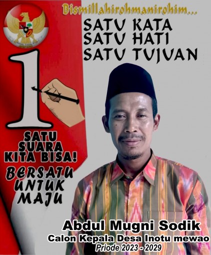 "Calon Kades Inotu Mewao, Kecamatan Poli-polia, Koltim, Abdul Mughni Sodik. Foto: Istimewa