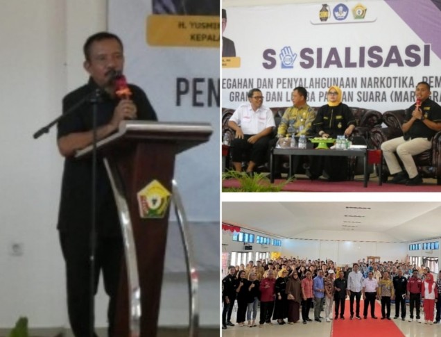 "Kegiatan sosialisasi pencegahan penyalahgunaan narkotika, pemilihan duta Granat, dan lomba mars Granat. Istimewa