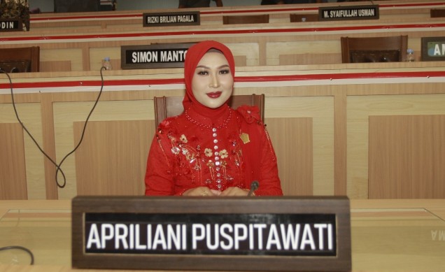 "Anggota DPRD Kota Kendari, Apriliani Puspitawati. Istimewa